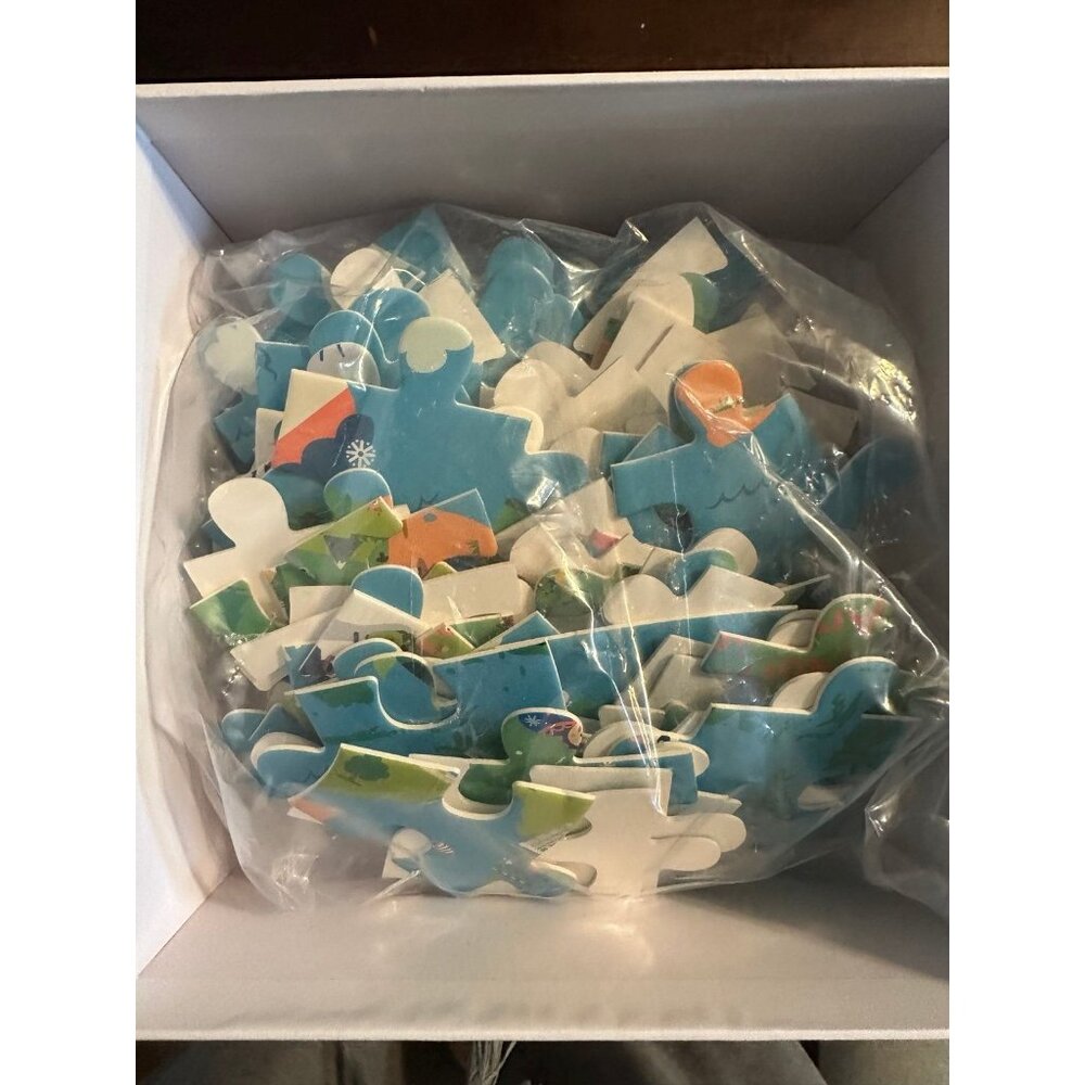 World Map Kids Puzzle - Blue & Green Educational Jigsaw - Picture 3 of 5